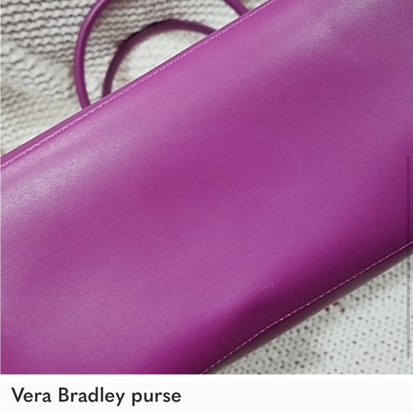 Elegant Vera Bradley Leather Handbag - Picture 3 of 5
